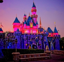 Niebieski, Castle, Disney, Disneyland, Disneyworld, 