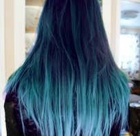 włosy, niebieskie, długie, dziewczyna, proste, szok