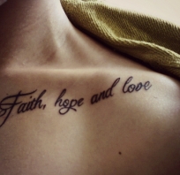 wiara, tatuaż, kobieta, love, nadzieja