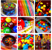 słodycze, cukierki, kolorowe, m&m, kolor, cukiereczki
