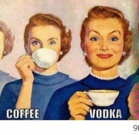 śmieszne, kawa, wódka, kobieta, narkotyki