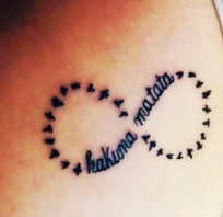 tatuaż, nieskończoność, love, hakuna. matata