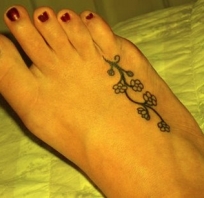 tatuaż, stopa, tatuaż na stopę