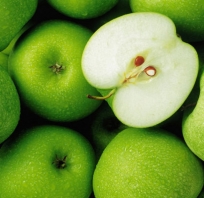 jabłka, zielone,świeże, kolorowe, pestka, piękna, świeże, jabłuszko