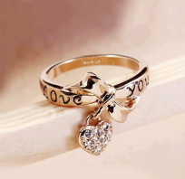 pierścionek, zaręczyny, diamenty, złoto, love