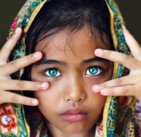 oczy, dziewczynka, dziecko, kolory, 