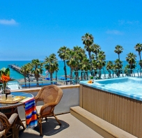 hotel, jacuzzi, basen, taras, wakacje, ocean, błękitna, woda