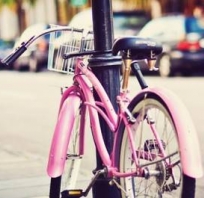 rower, róż, różowy, zdjęcie, inspiracje
