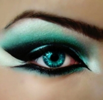oko, makijaż, zielone, rzęsy, zdjęcie, piękny , fotografia, foto