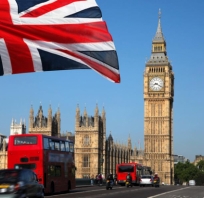 Londyn, flaga, Big Ben, lubię to. 