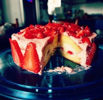 tort, zdjęcie, truskawka, sernik, pycha, dobre, słodkości