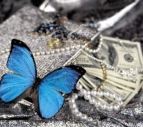 motyl , torebka , piękne , błękit , 