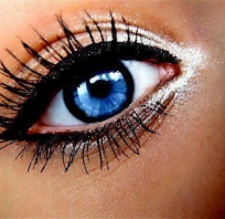 oko, piękne, niebieskie, szafir, sexy, makijaż, błysk