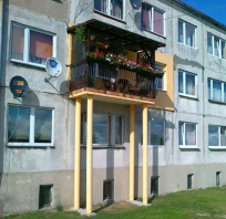 śmieszne, balkon, blok, humor