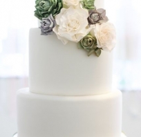 tort, wesele, miały, lukier, kwiaty, ślub, biały, elegancki