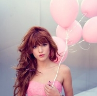 dziewczyna, kobieta, ruda, zdjęcie balony, fotografia kobieta, różowe balony
