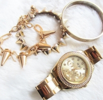 zegarek, biżuteria, obrączka, piękne, garderoba, kobieta, dziwczyna