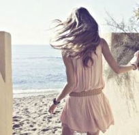 Lato, dziewczyna, plaża 
