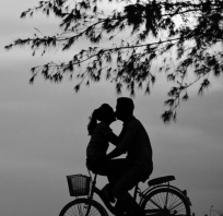 romantyczne, zdjęcie, love, sexy, rower