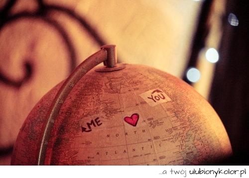 miłość, globus, serce, rozłąka, love