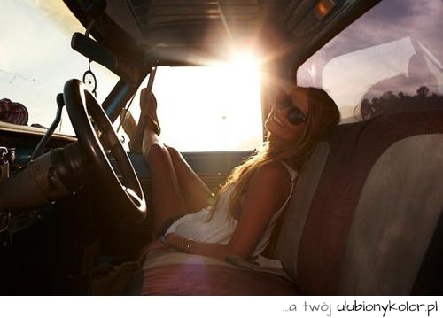 kobieta, moda, słońce, samochód, piękna, okulary