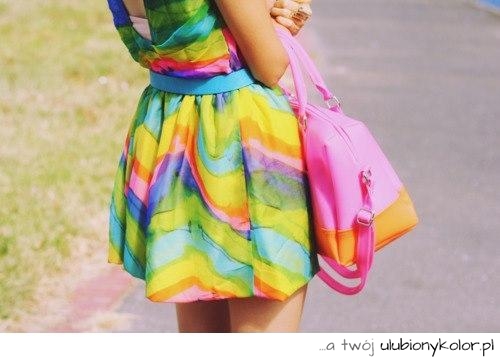 sukienka, kolorowa, sexy, kolory, wiosna, lato, moda, styl