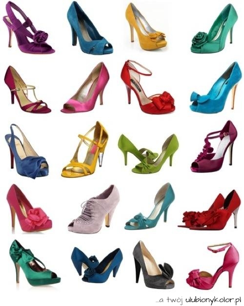 kolorowe buty, kolorowe, szpilki, szpileczki, na wysokim obcasie, buty, weselne, ślubne