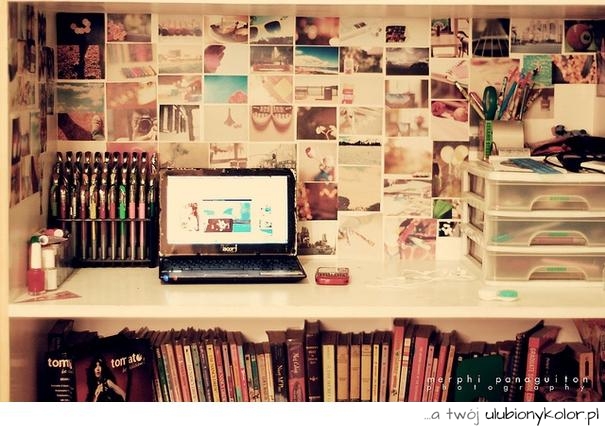 Laptop, Zdjęcia, Pokój, Study, Stuff, ściana