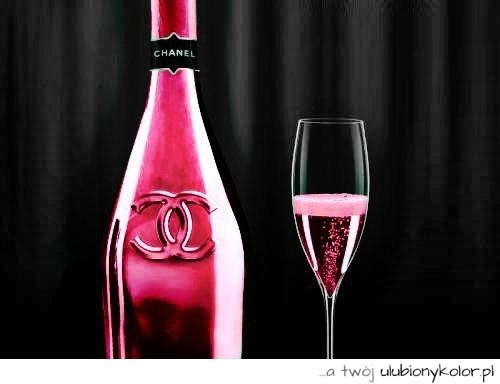 Różowa butelka szampana CHANEL - kangoo pychotka