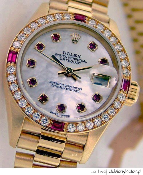 zegarek, diamenty, złoto, rolex, piękny, na rękę