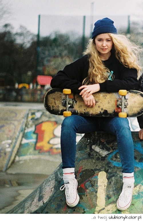 skateboard, deska, deskorolka, sport, młodość, dziewczyna, zdjęcie