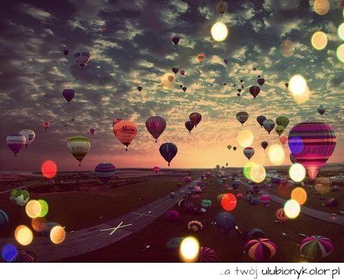 balony, piękne, kolorowe, duże, ballons, niebo, fotografia