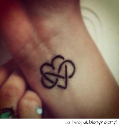 tatuaż, miłość, nieskończoność, nadgarstek