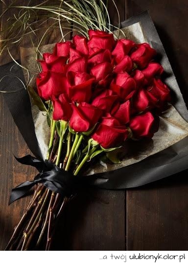 Przepiękny bukiet, czerwone róże.