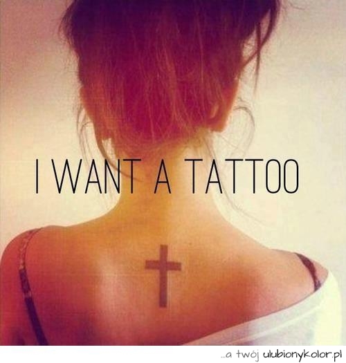 tatuaż, tattoo, krzyż, fajny