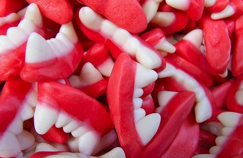 Candy Red, Zęby, Vampire, White 