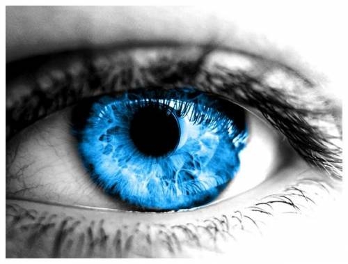 oko, źrenica, niebieski, zdjęcie, inspiracje