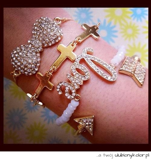 biżuteria, krzyżm, ręka, love, złoto, białe, fotografia
