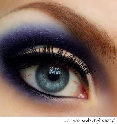 make up, makijaż, oczy, niebieski, indigo, malowanie, henna