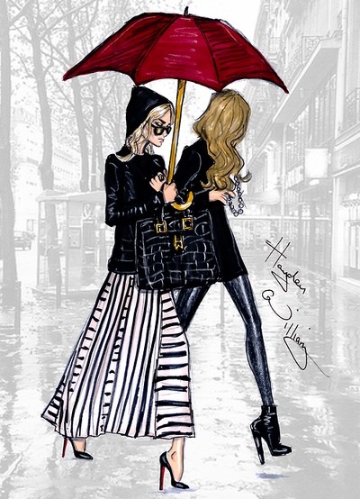 rysunek, parasol, parasolka, inspiracje, moda
