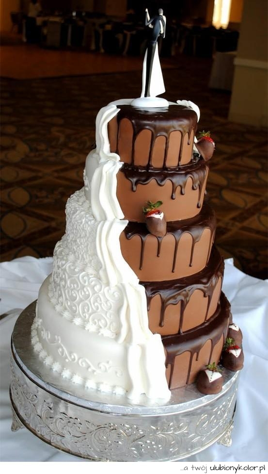 tort, czekolada, wesele, weselny, słodkości, pyszne, para, młoda, piękny