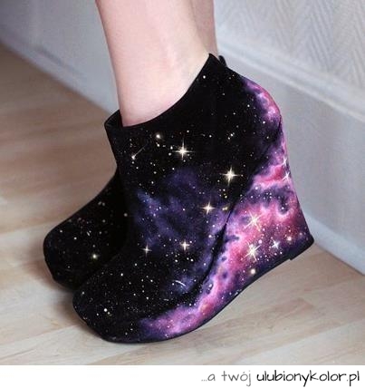 buty, szpilki, niebo, przestrzeń, gwiazdy