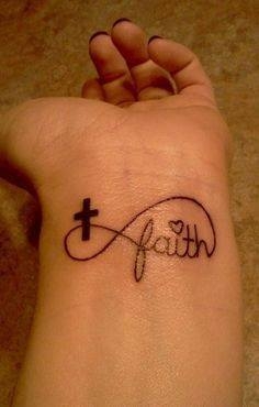 tatuaż, wiara, piękny, 