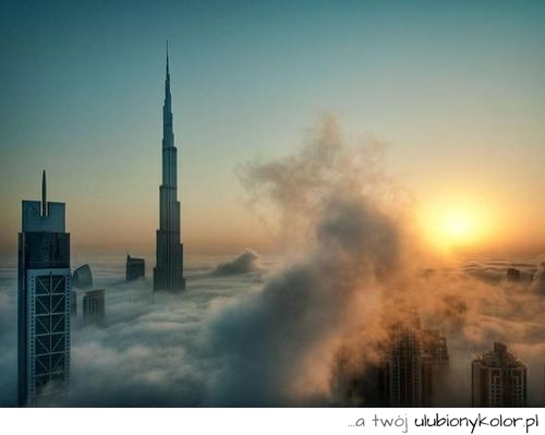 widok, hotel, najwyższy, świat, chmury, ponad chmurami