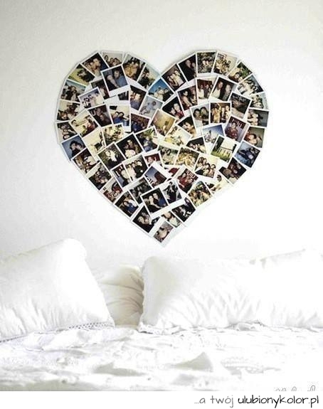 na ścianę, zdjęcia, kolarz, serce, love, miłość