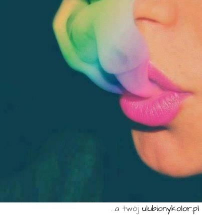palenie, smoke, kolor, kolorki, colours, pastele, róż, zieleń, niebieski, neon, girl