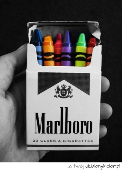smoke, colours, malboro, papierosy, kredki, świecowe, fotografia