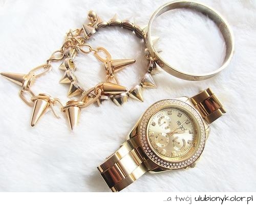 zegarek, biżuteria, obrączka, piękne, garderoba, kobieta, dziwczyna