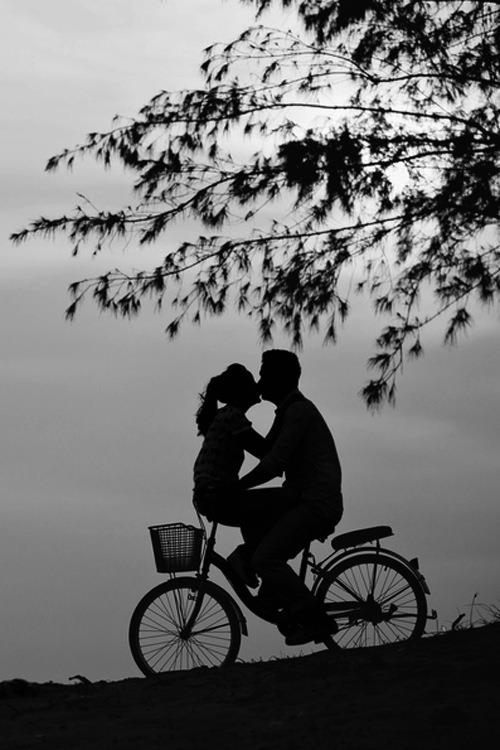 romantyczne, zdjęcie, love, sexy, rower